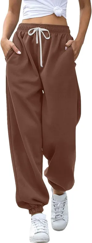 Cinch Bottom Sweatpants 2024 Women's Casual High Waisted Pockets Joggers Sport Workout Active Baggy Lounge Trousers