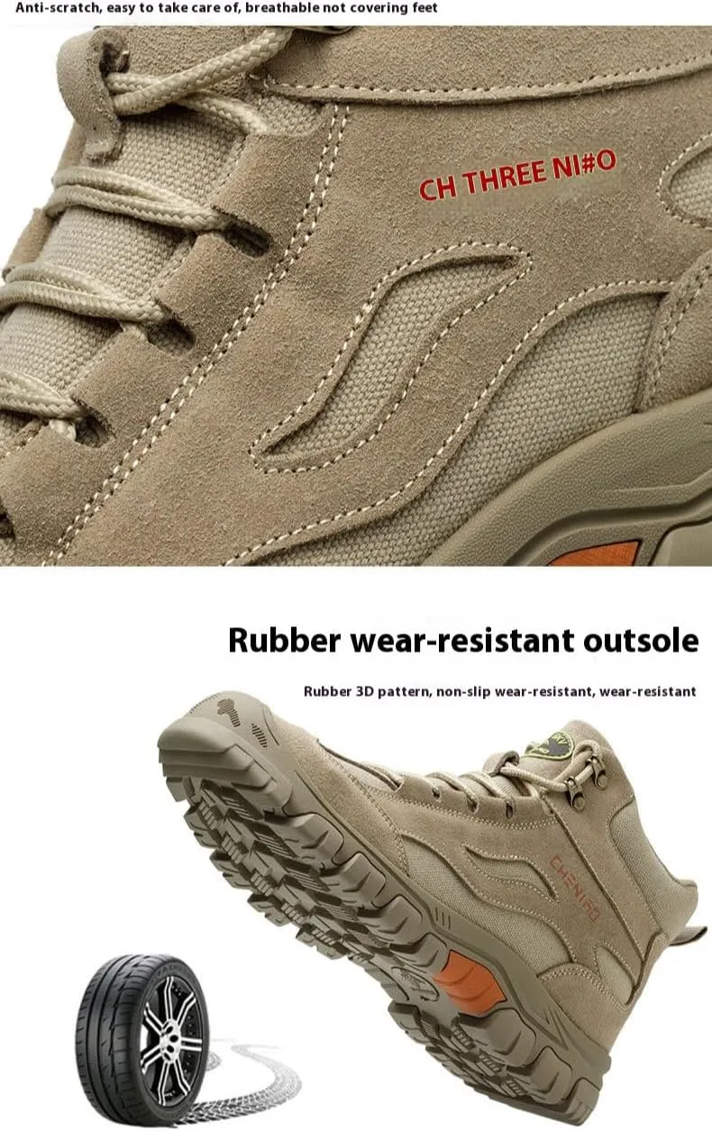 Composite Toe Safety Boots - High Top, Breathable & Indestructible , Wide Width & Soft Comfort, Anti-Smashing & Puncture-Resistant, Slip-Resistant Non-Skid for Construction & Warehouse Work Shoes