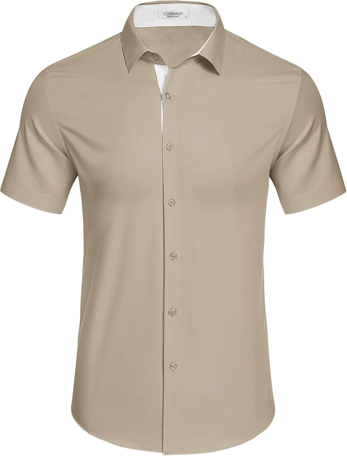 COOFANDY Men's Wrinkle Free Business Dress Shirts Short Sleeve Button Down Shirts