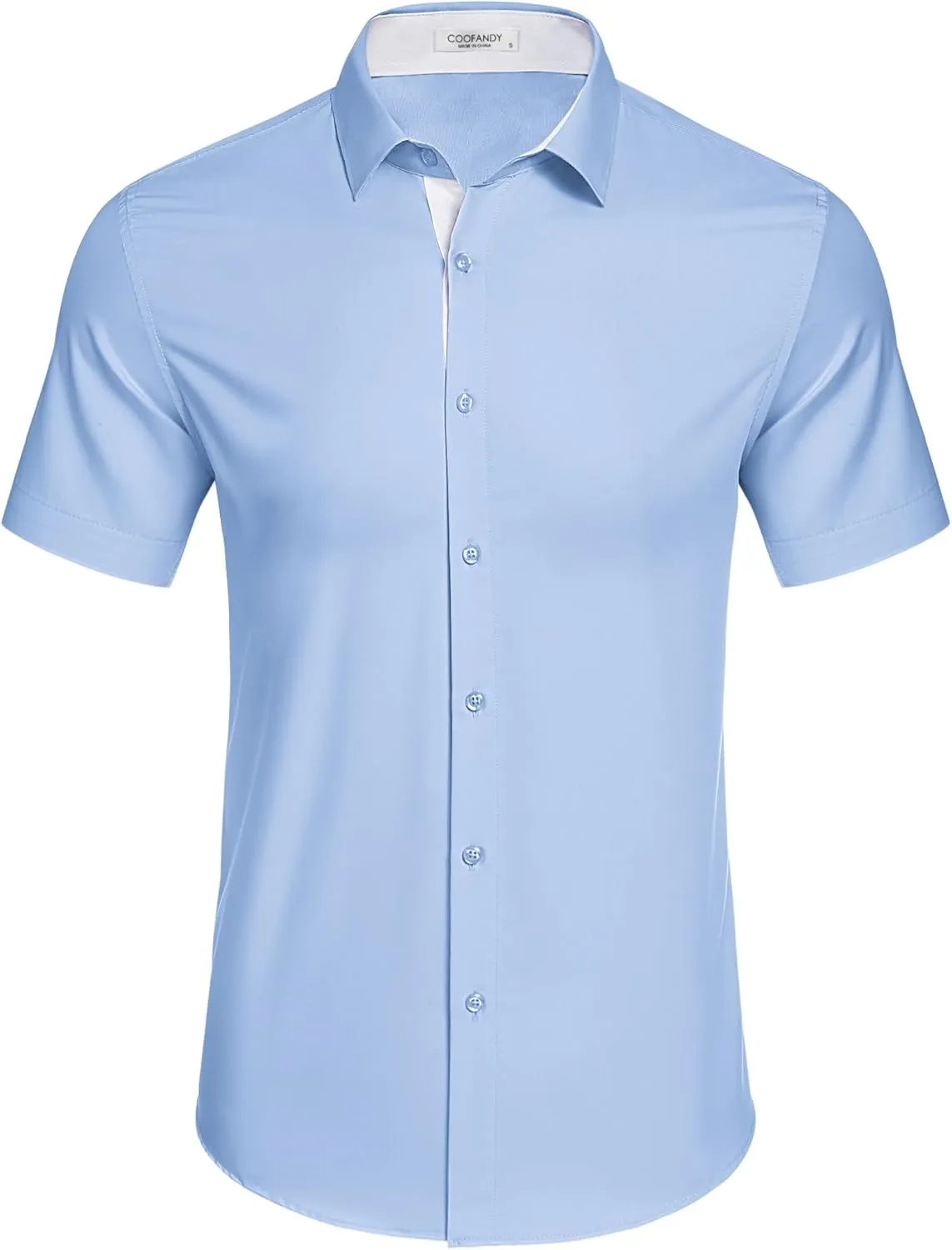 COOFANDY Men's Wrinkle Free Business Dress Shirts Short Sleeve Button Down Shirts