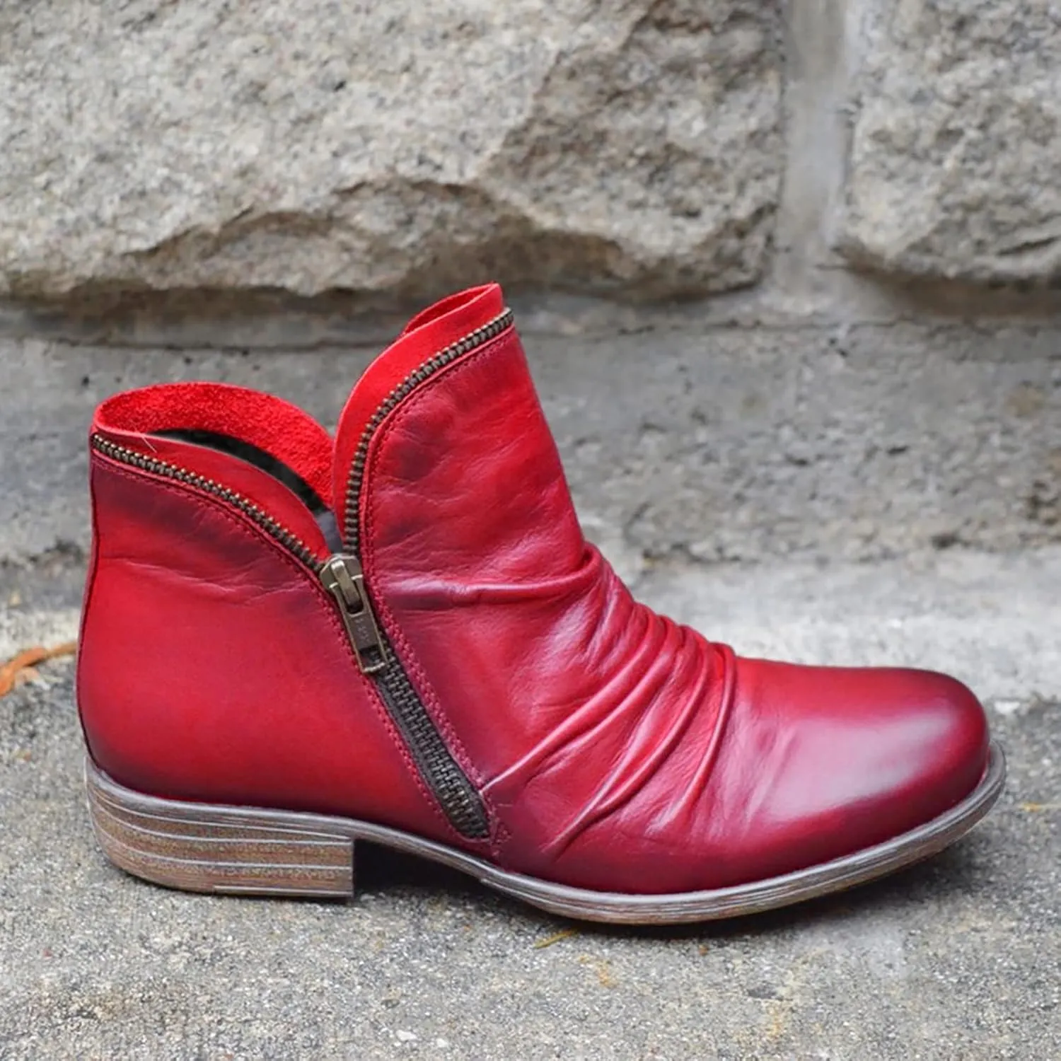 Cowboy Boots for Women Womens Western Vintage Casual Shoes Chunky Heel Fall Dress Short Boots Cowgirl Ankle Suede Zipper Booties