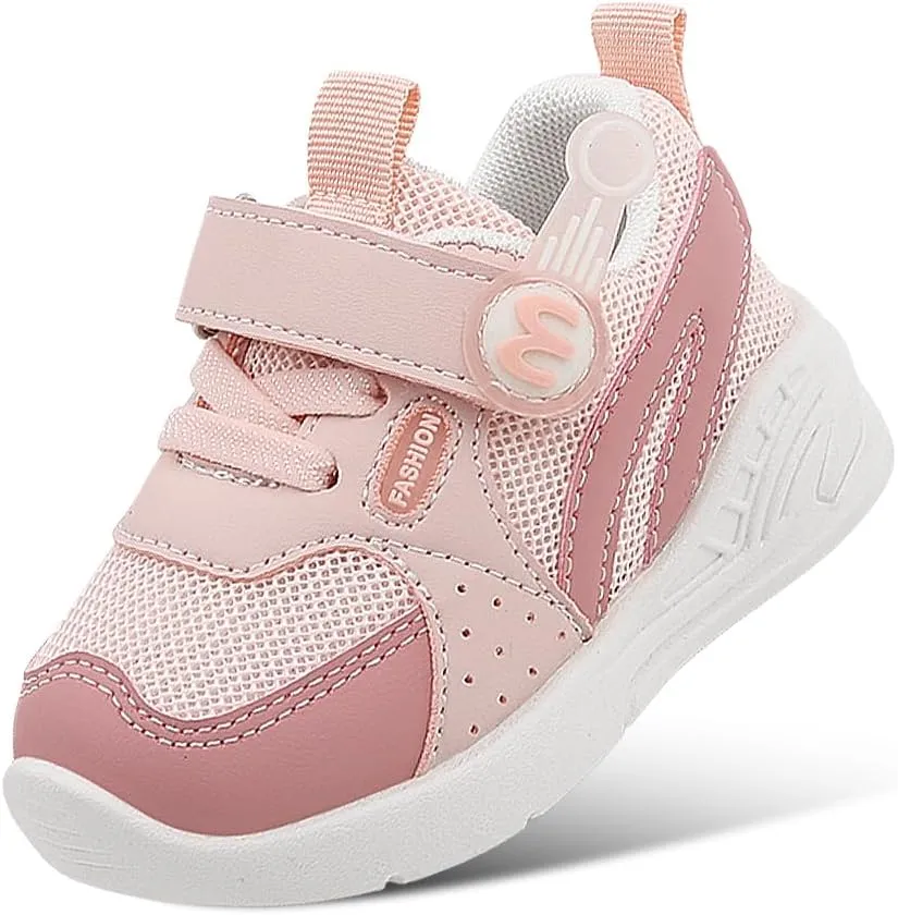 DEEKEY Toddler Boys Girls Tennis Barefoot Shoes Preschool Non Slip Lightweight Breathable First Walking Shoes Running Outdoor Shoes