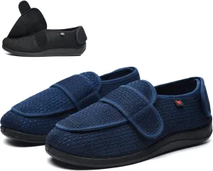 Diabetic Shoes for Men Comfortable and Breathable AdjustableWide Width Slip-on Shoes for Swollen Feet,Elderly,Edema