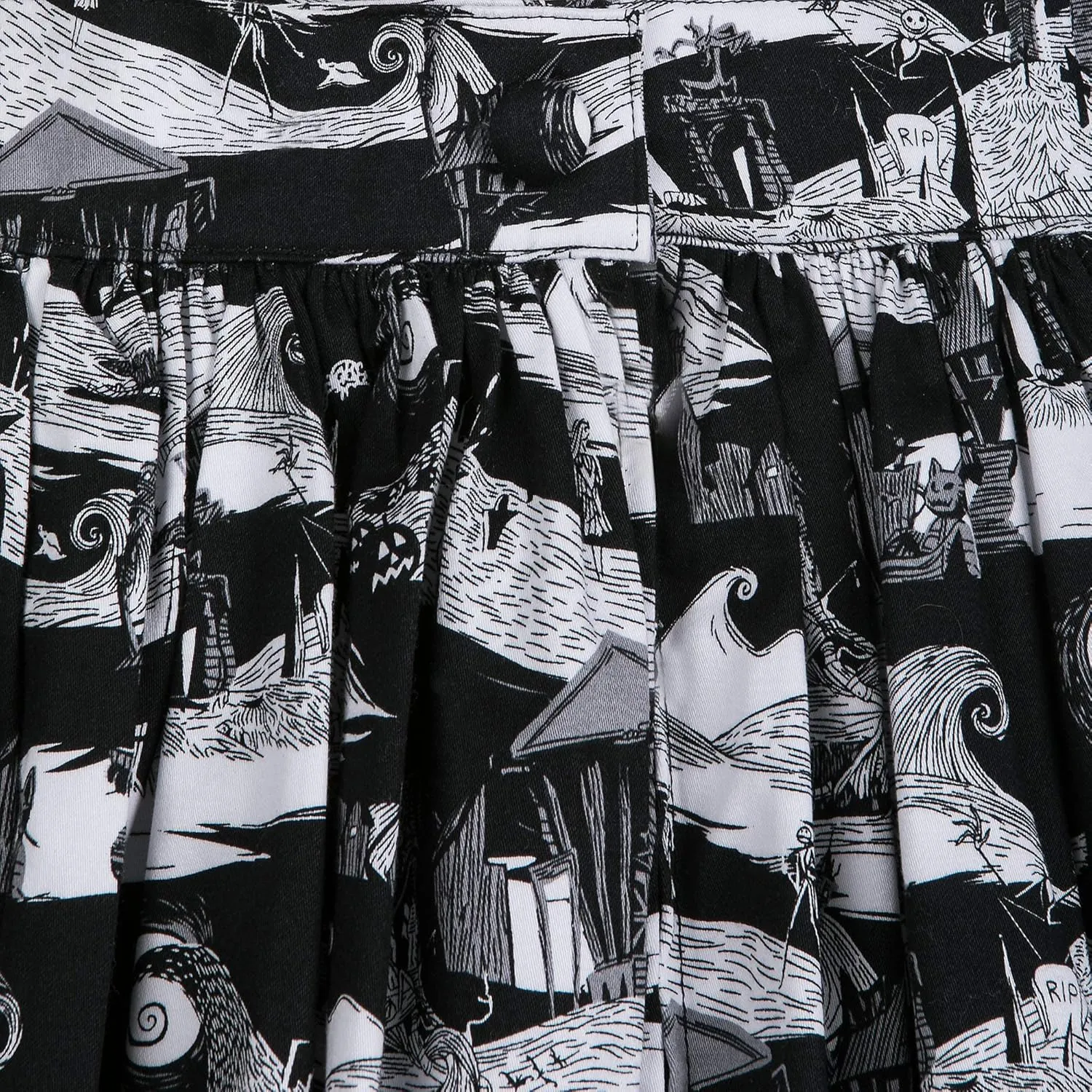 Disney The Nightmare Before Christmas Pleated Skirt Black