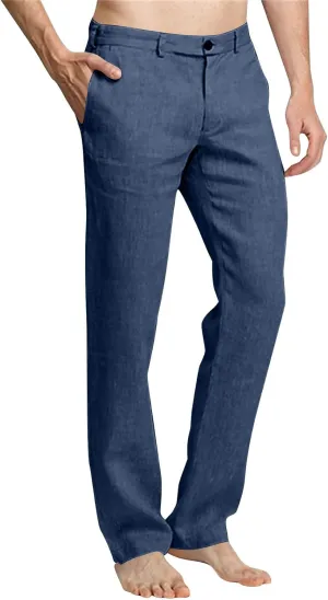 Dress Pants for Men Flat Front Business Work Linen Pants Summer Beach Wedding Guest Suit Trousers Casual Golf Outfits