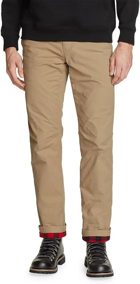 Eddie Bauer Men's Voyager Flex Fleece-Lined Chino Pants