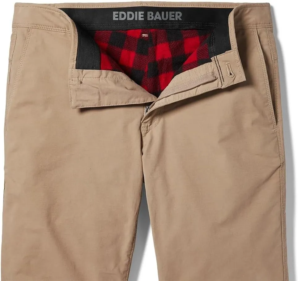 Eddie Bauer Men's Voyager Flex Fleece-Lined Chino Pants