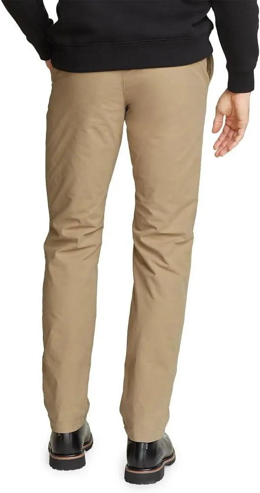 Eddie Bauer Men's Voyager Flex Fleece-Lined Chino Pants