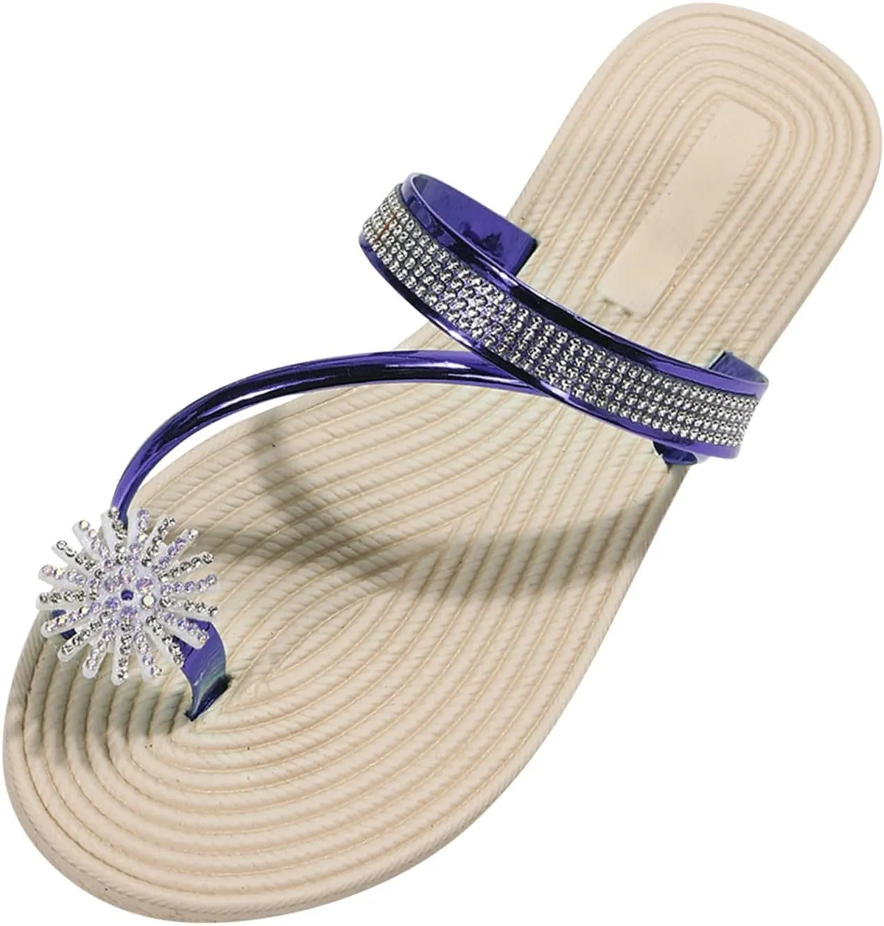 Eduavar Womens Wedge Sandals, Orthopedic Sandals for Women Falt Women Ring Toe Sandals Slippers Anti-Slip Shoes