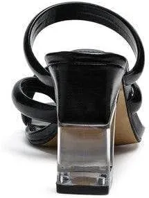 Erised Clear Heel Toe Ring Slides