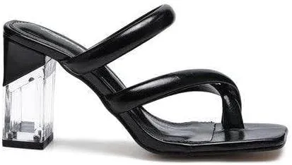 Erised Clear Heel Toe Ring Slides