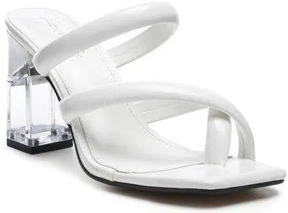 Erised Clear Heel Toe Ring Slides