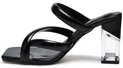 Erised Clear Heel Toe Ring Slides
