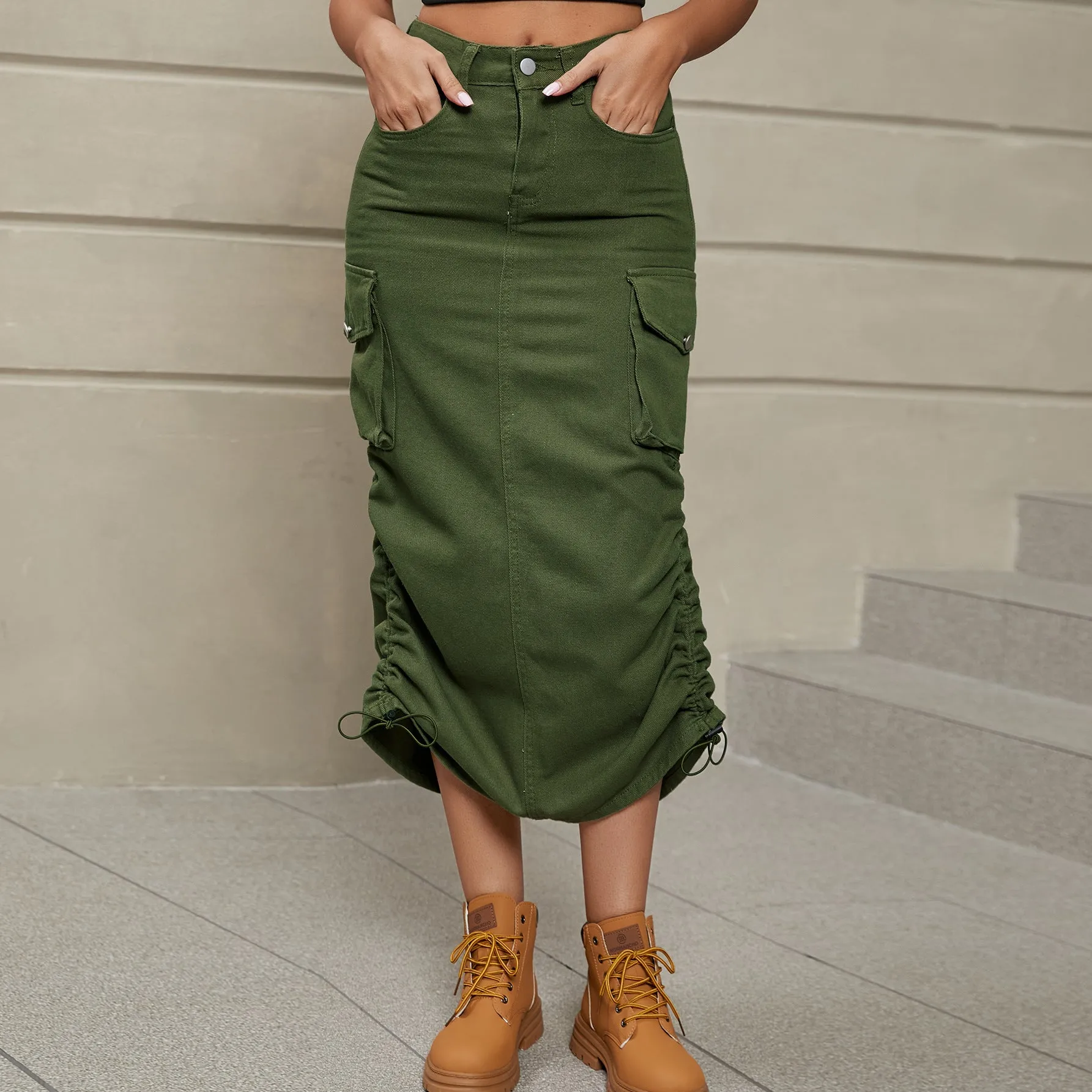 Fashion Casual Mid-Length Skirt