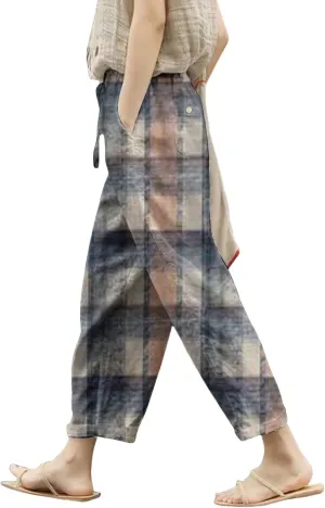 Fleece Lined Leggings Women Drawstring Pants Casual Beach Long Pants Workout Leggings for Women Womens Joggers with