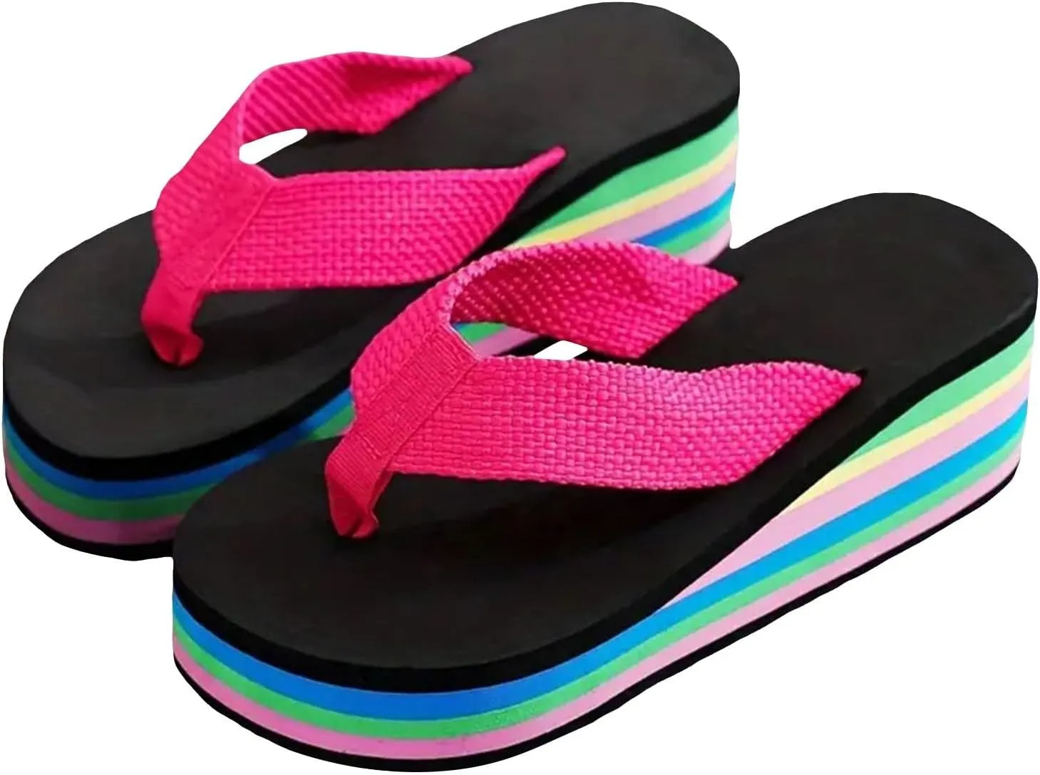 Flip Flops Sandals Lightweight Womens Arch Support Flip Flops Comfortable Yoga Mat Slip On Summer Beach Walking Thong