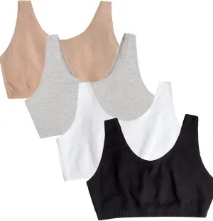 Fruit of the Loom womens Built Up Tank Style Sports Bra Value Pack