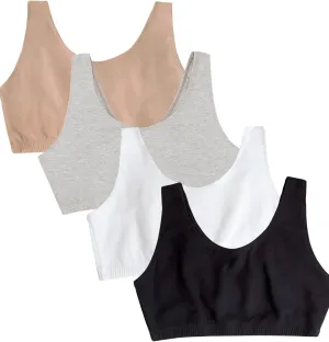 Fruit of the Loom womens Built Up Tank Style Sports Bra Value Pack