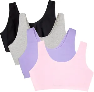 Fruit of the Loom womens Built Up Tank Style Sports Bra Value Pack