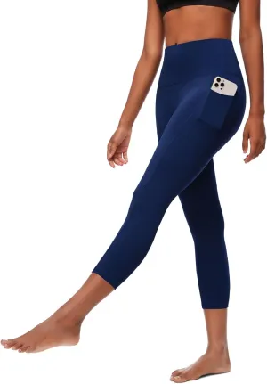 FULLSOFT Capri Leggings with Pockets High Waisted Capri Leggings for Women Workout Yoga Pants Capris