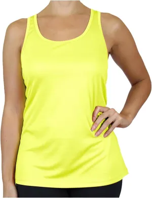 Galaxy by Harvic Womens Moisture Wicking Racerback Tagless Polyester Tanks Tops