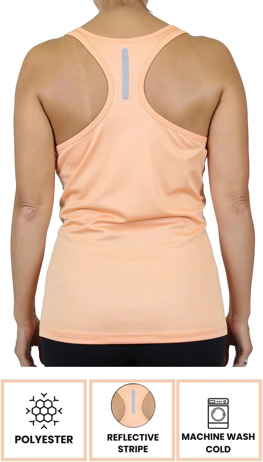 Galaxy by Harvic Womens Moisture Wicking Racerback Tagless Polyester Tanks Tops