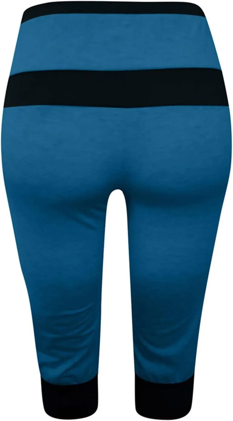 generic Women's Capri Yoga Pants High Waist Leggings for Women 2024 Workout Sweatpants Running Joggers Drawstring Lounge