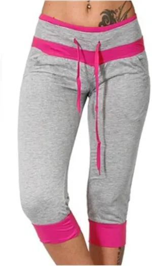 generic Women's Capri Yoga Pants High Waist Leggings for Women 2024 Workout Sweatpants Running Joggers Drawstring Lounge