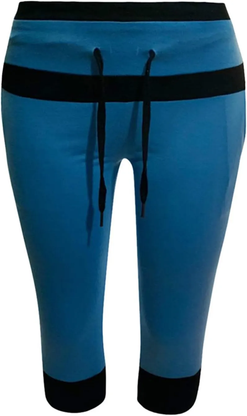 generic Women's Capri Yoga Pants High Waist Leggings for Women 2024 Workout Sweatpants Running Joggers Drawstring Lounge