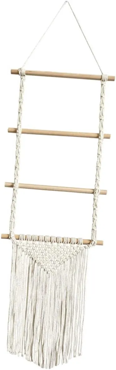 Gerrit Storage Rack Tapestry Child Hangers Bohemian Tapestry Fringe Trim Hair Bands Headband Hair Accessories for Kids Wall Mount Holder Hair Clip Hair Bow Organizer Hanging Decorate Wood