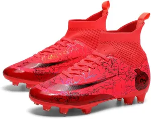 GEXECEUSS Men's Lightweight Football Cleats for Training: Boys High-Top Soccer Boots for Outdoor - Youth Professional Futsal Shoes