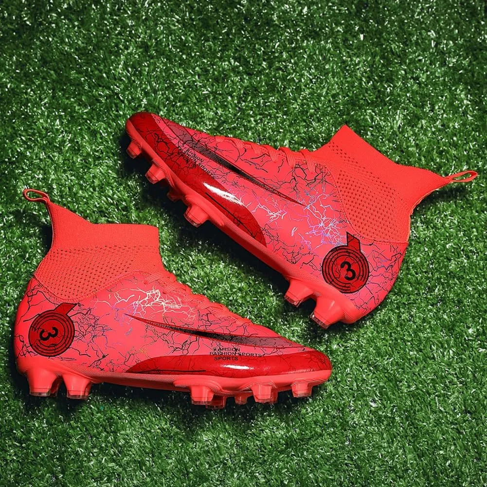 GEXECEUSS Men's Lightweight Football Cleats for Training: Boys High-Top Soccer Boots for Outdoor - Youth Professional Futsal Shoes