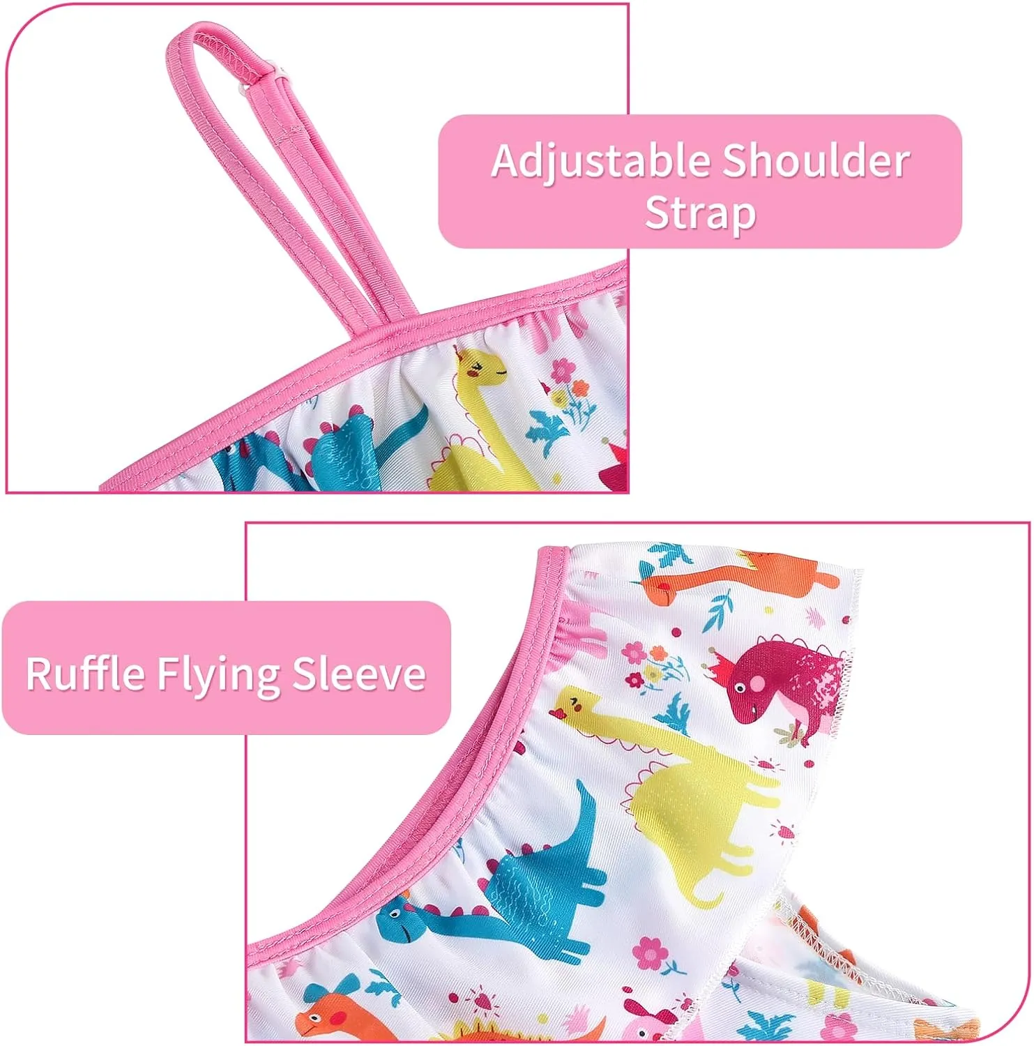 Girls One Piece Swimsuits One Shoulder Ruffle Bathing Suit Swimwear for Summer Hawaiian Runs Large Size Down for Fit