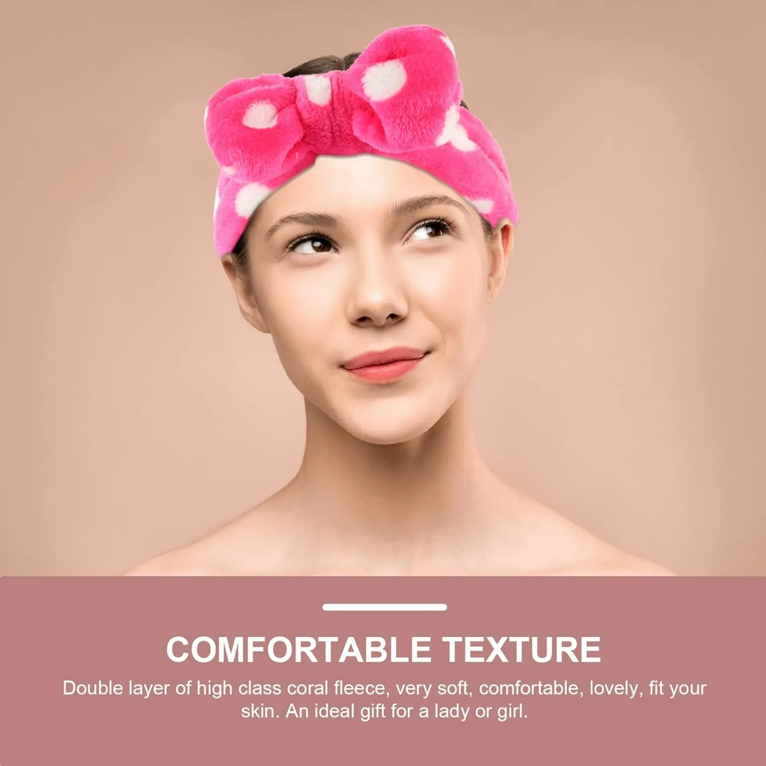 GLEAVI Elegant Skincare Headbands Non-slip Makeup Hairbands for Women Soft Fleece Spa Headbands Set of 6