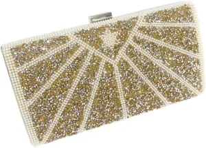Gold Clutch Purses for Women Wedding Clutch Exquisite Luxury Gold Evening Bag Sparkly Purse for Party