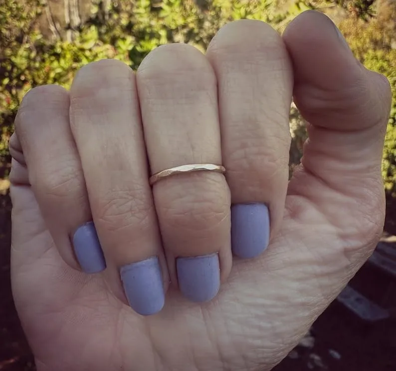 Gold midi ring, knuckle ring, stacking rings - midi ring, gold ring (5.5)