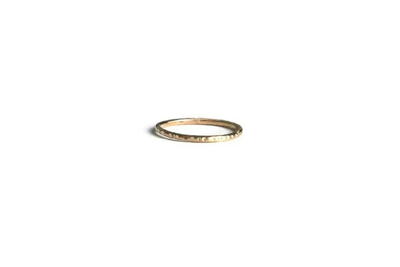 Gold ring, gold stacking ring, gold filled ring, stacking ring, textured ring, midi ring, stackable ring, faceted gold ring (5)