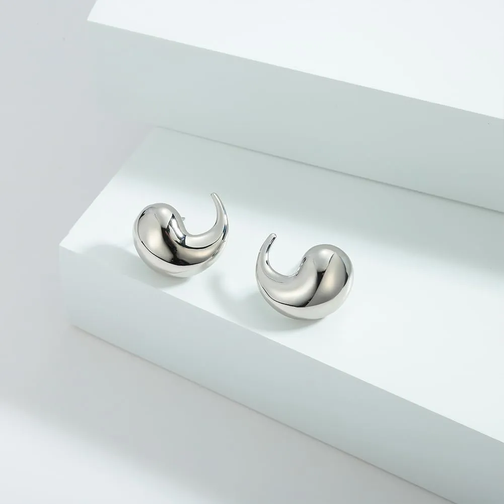 Gold Stud Earrings For Women Gold And Silver Lightweight Hypoallergenic Earrings Angel Wing Statement Earrings Geometric Shell Earrings