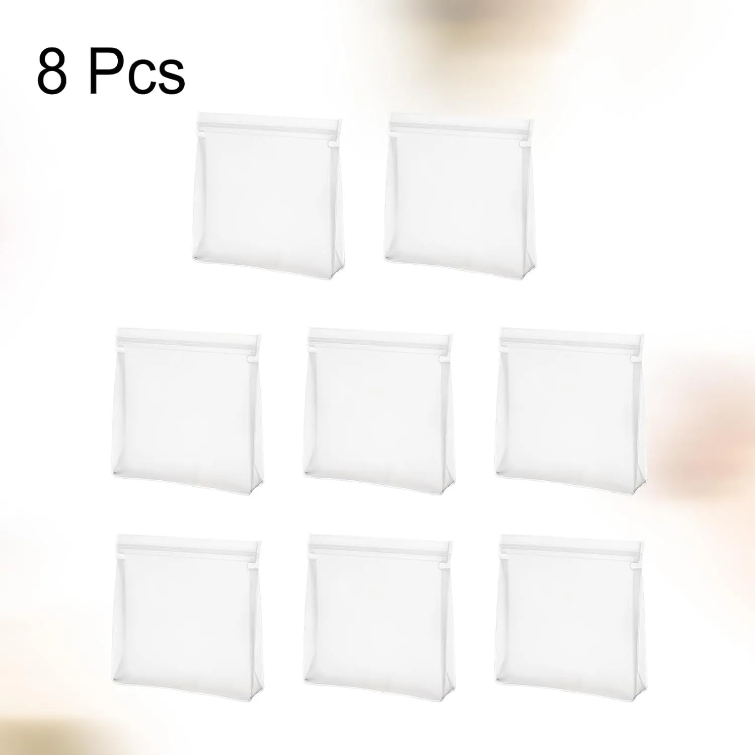 HARFINGTON 8pcs Mini Clear Makeup Bag EVA Waterproof Small Cosmetic Organizer Pouch with Zipper for Travel Carry on Airport Toiletry Makeup Bag