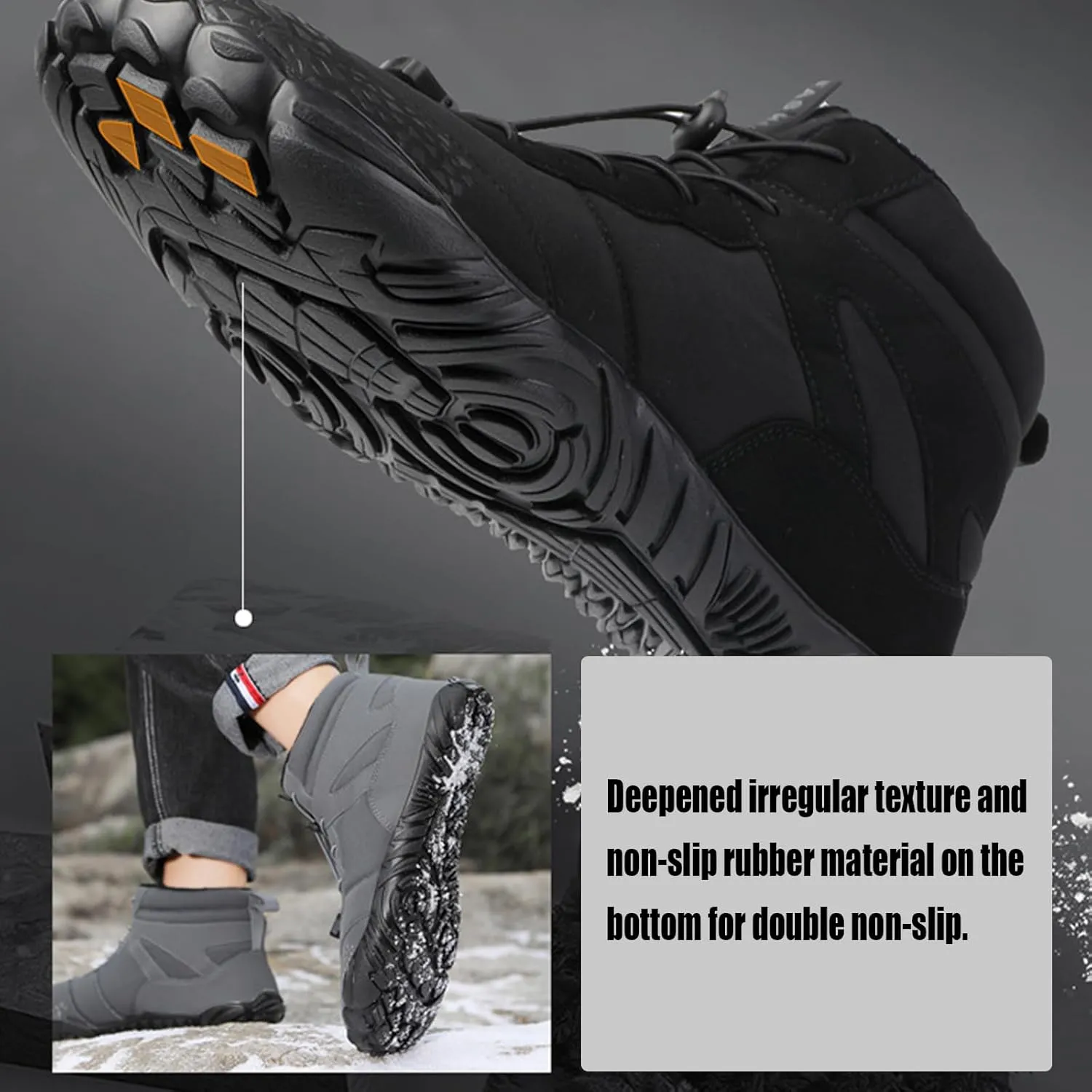 Hike Barefoot Shoes, Winter Summer Wide Toe Barefoot Shoes Footwear for Women Men