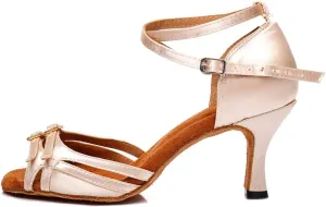 HROYL Latin Dance Shoes Women Waltz Shoes for Girls Salsa Ballroom Dance Shoes Wedding Dance Shoes for Women,Model YCD8