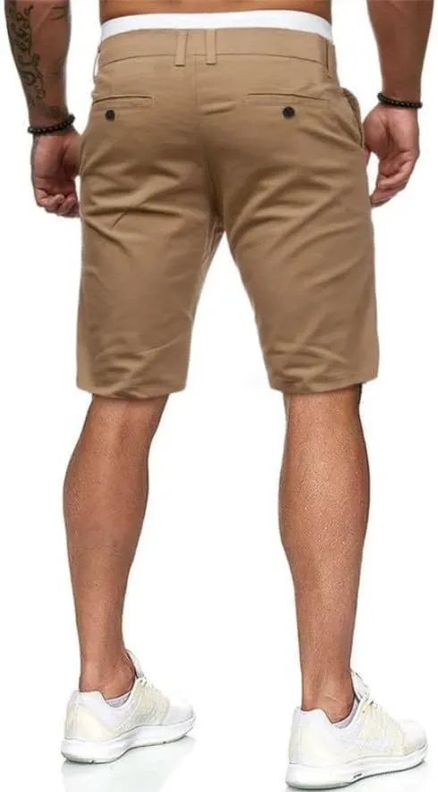 HUNGSON Men's Casual Shorts Lightweight Golf Shorts with 4 Pockets Stretch Quick Dry Comfy Work Shorts