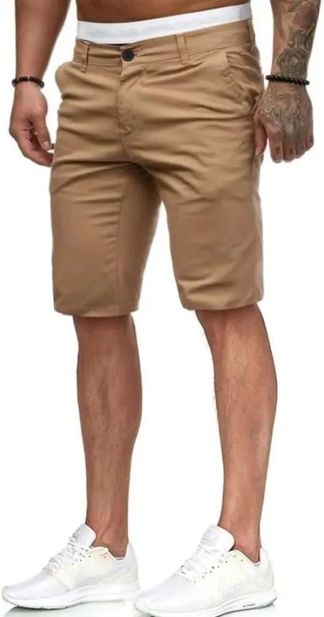 HUNGSON Men's Casual Shorts Lightweight Golf Shorts with 4 Pockets Stretch Quick Dry Comfy Work Shorts