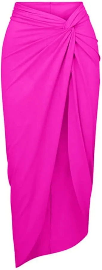 IDOPIP Women's One Piece Swimsuit with Beach Cover up Wrap Skirt Sarong Halter Floral Print Bikini Set Two Piece Bathing Suit