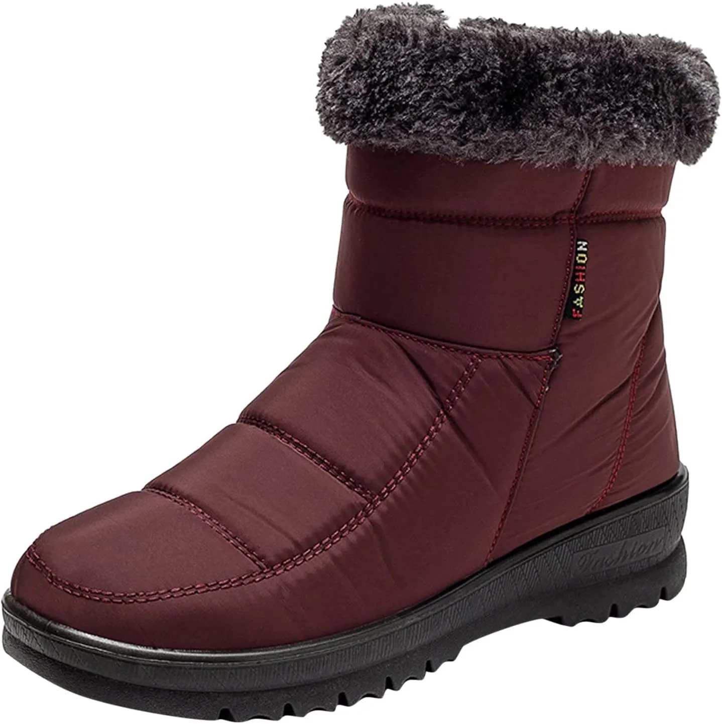 Insulated Snow Waterproof High Top Hiking Boots Women Lightweight Women's Black Work Boots Waterproof Womens Winter Boots Size 9 Wide Winter Women Boots Ankle Botas De FrO Para Mujer De Vestir