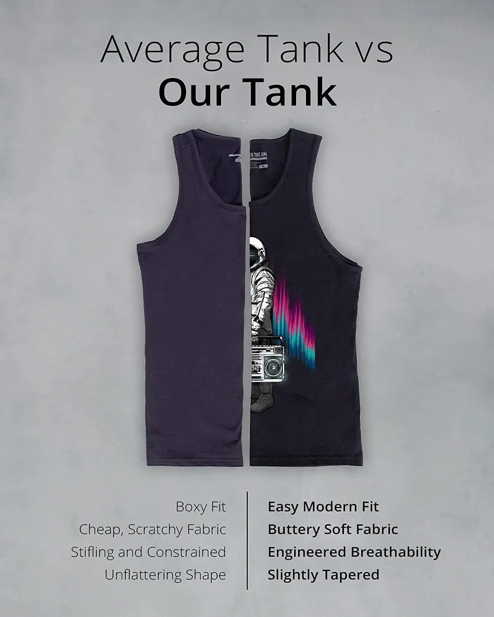 INTO THE AM Premium Graphic Tank Tops for Men - Summer Beach Men's Tanks S - 2XL