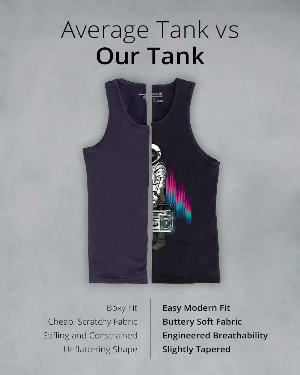 INTO THE AM Premium Graphic Tank Tops for Men - Summer Beach Men's Tanks S - 2XL