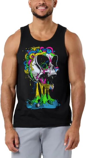 INTO THE AM Premium Graphic Tank Tops for Men - Summer Beach Men's Tanks S - 2XL