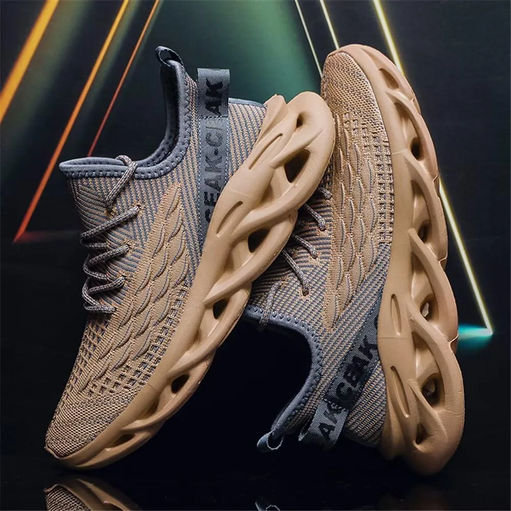 Jakcuz Plus Size Men's Lightweight Walking Shoes Mesh Fish Scale Pattern Fashion Sneakers