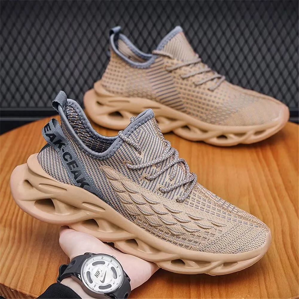 Jakcuz Plus Size Men's Lightweight Walking Shoes Mesh Fish Scale Pattern Fashion Sneakers